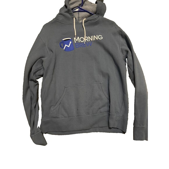 Morning Brew Other - Morning Brew Newsletter Pullover Hoodie Gray Mens Medium Media Brand Merch